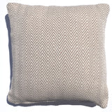Modern 43X43Cm cushion in herringbone pattern on a stylish bed