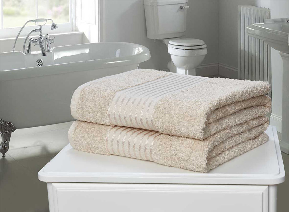 Luxurious Windsor towel collection in 2-PC Bale: 2x bath sheets (90x140cm)