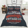 Bring that all American feel to your bedroom with this retro classic car poster print bedding, featuring a monochrome vintage car design that exudes timeless style and sophistication 
