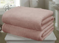 Luxurious plain dyed so soft bathroom towels with woven border detail