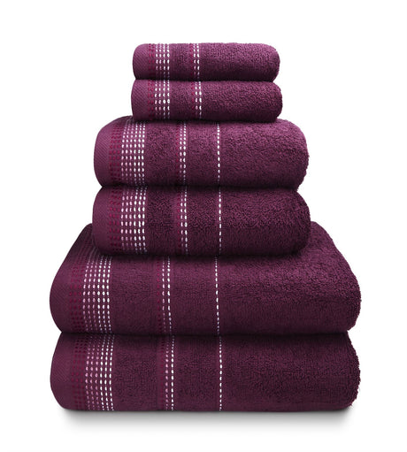 Elegant Berkley hand towel with detailed embroidered trim, measuring 50x80cm, perfect for drying hands in style
