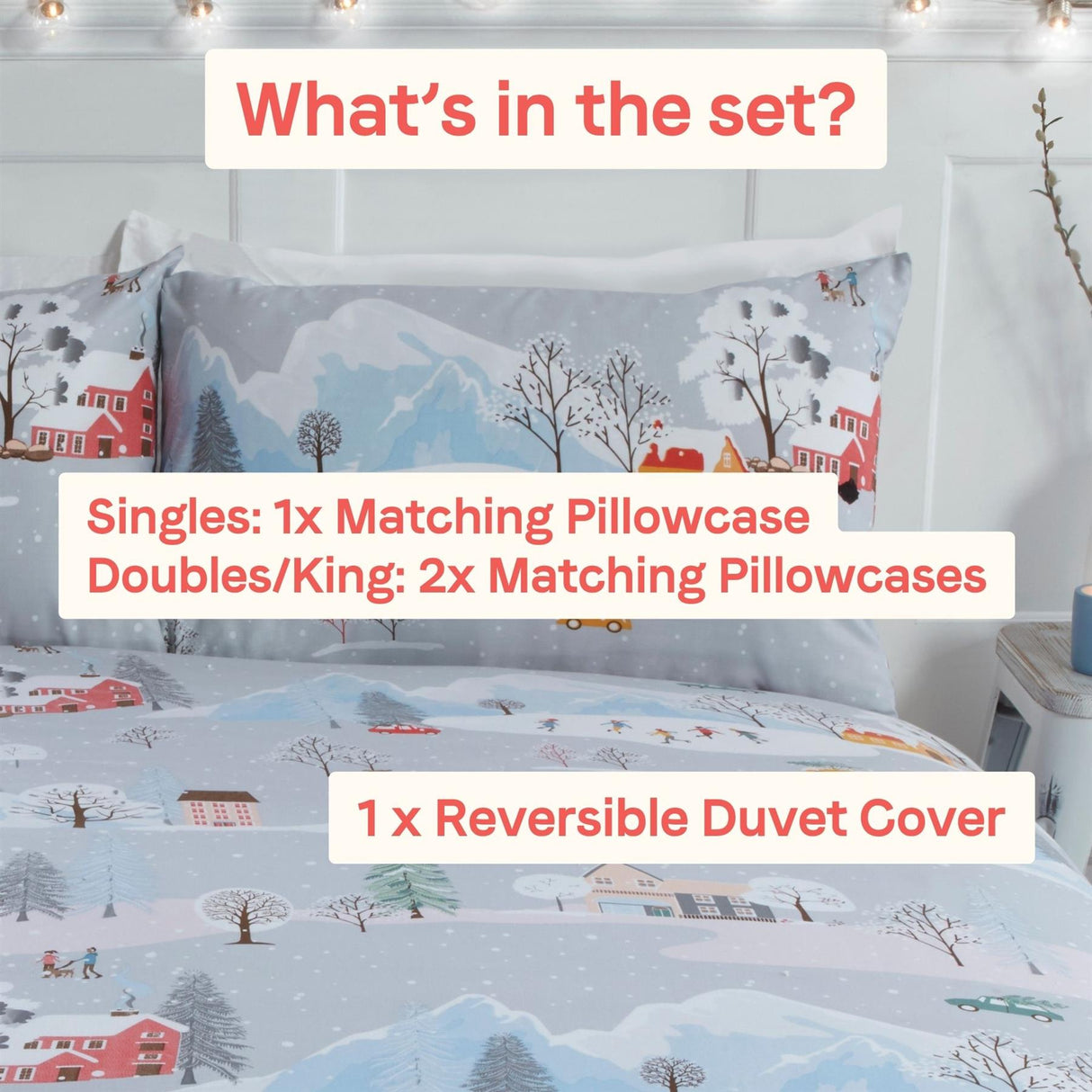 Winter Town Duvet Set