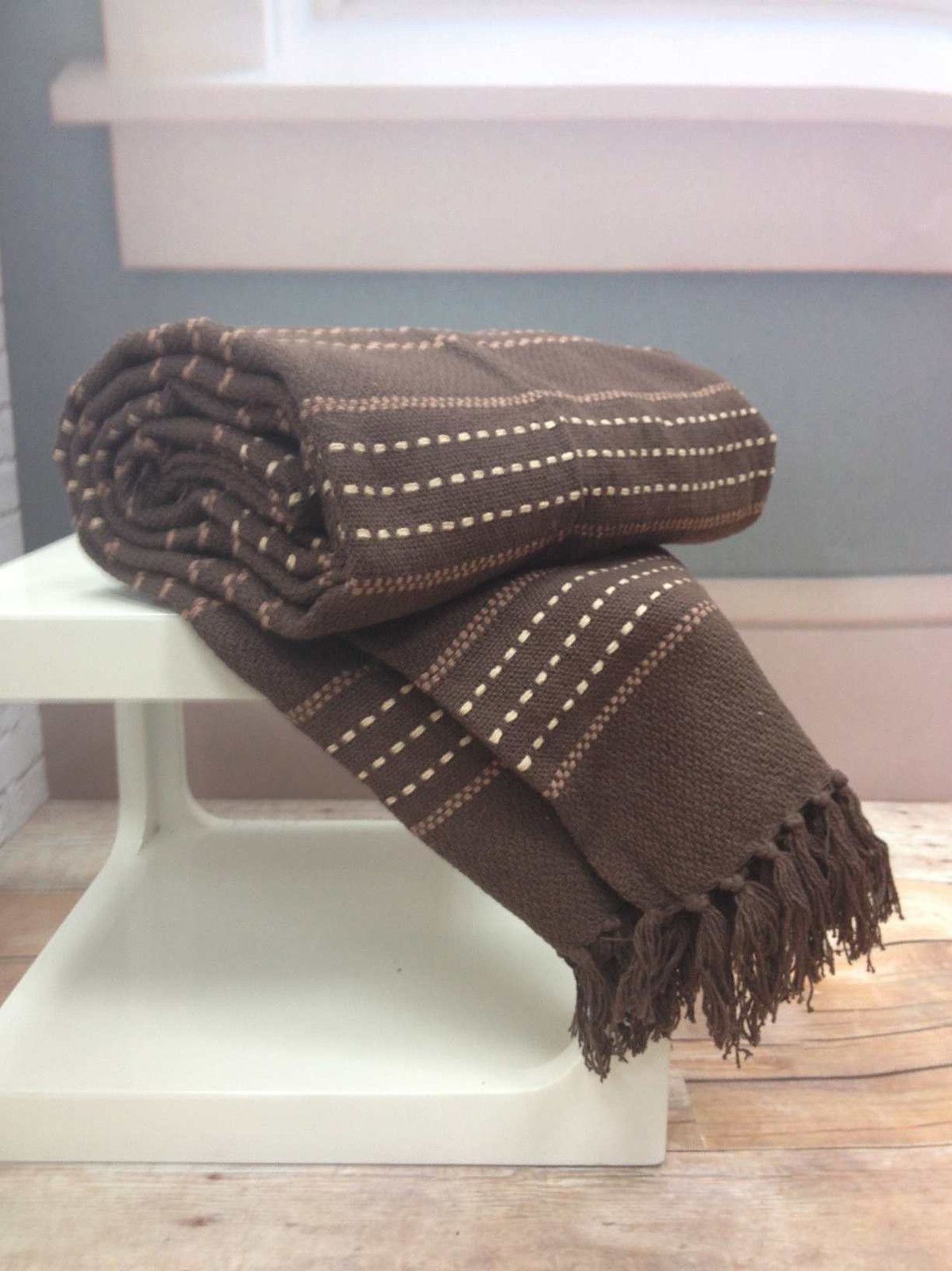 Ideal for sofas, chairs and beds, our stitch stripe throw is versatile