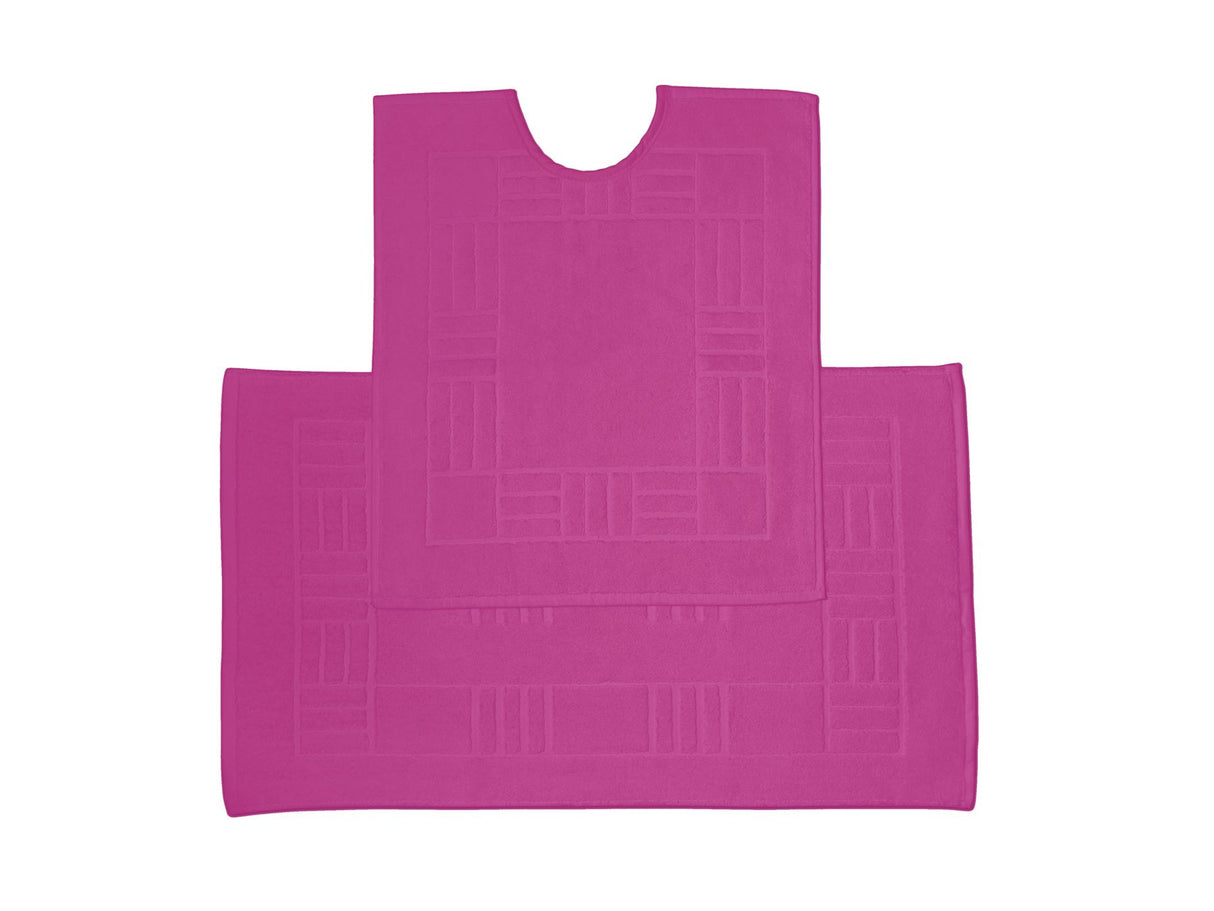 Luxurious and absorbent Happy Home 100% Cotton 600GSM Bath Mat in vibrant magenta color