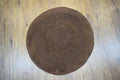 Plush cotton pile round mat for a soft and comfortable touch
