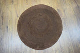 Plush cotton pile round mat for a soft and comfortable touch