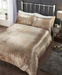 Luxurious Tiffany duvet set featuring foil printed sequin effect on crushed velvet fabric