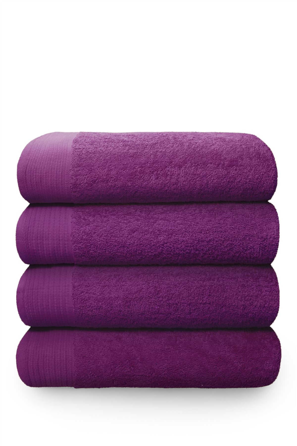 Luxurious and absorbent 100% cotton bath mat in vibrant magenta color