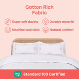 Embroidered Bows Duvet Set