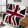Luxurious Union Jack Throw featuring soft touch coral fleece with vibrant printed British flag design