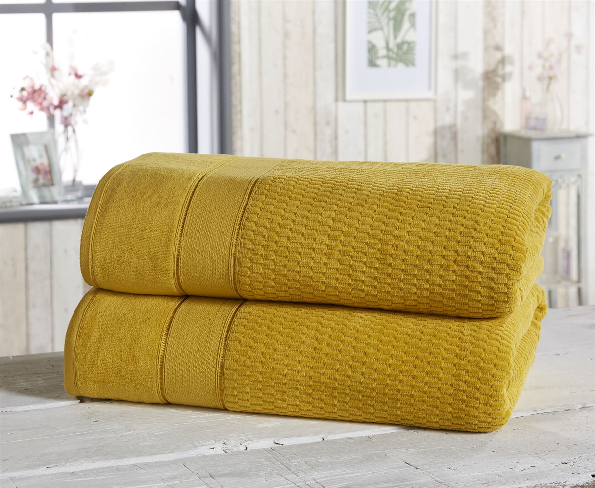 2x bath towels (70x120cm) in 2-PC Bale