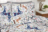 Kingsize Tatton Duvet Set displaying leaping stags and detailed nature scene 