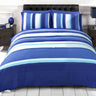 Double size Detroit Duvet Set with matching pillowcases highlighting popper closure mechanism