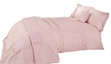 Double pillowcases with elegant embroidery to complement the matching duvet cover