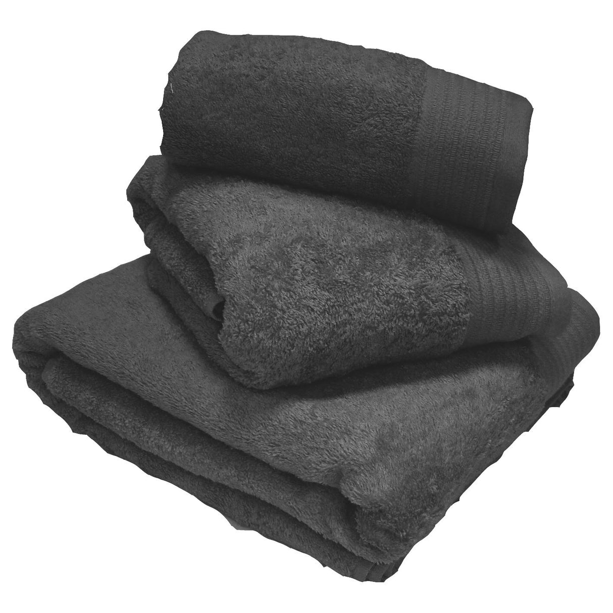 Close-up of the Happy Home grey bath sheet highlighting its thick, durable, and highly absorbent 600gsm cotton material with a fluffy, inviting texture