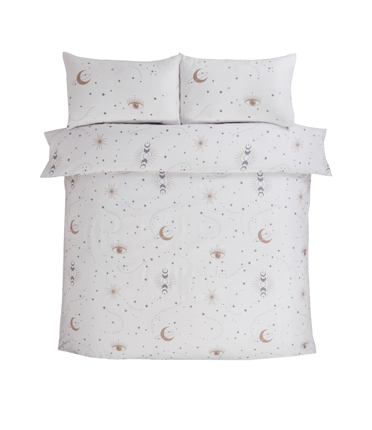 Soft, breathable fabric Manifesting Duvet Set featuring a reversible design and matching pillowcases for a peaceful sleep environment