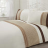 Full image of the Anise Duvet Set featuring a banded top cuff with intricate quilting and refined satin pintuck accents