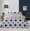 Vibrant geometric duvet cover with retro design and on-trend colours