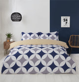 Vibrant geometric duvet cover with retro design and on-trend colours