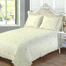Matching pillowcases with embroidered roses and lace trim in Sophie Duvet Set