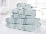 Luxurious 100% combed cotton spa towels with alternating stab stitch border