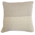 43x43cm woven cushion featuring geometric design in soft muted tones, suitable for sofa or bed accessories