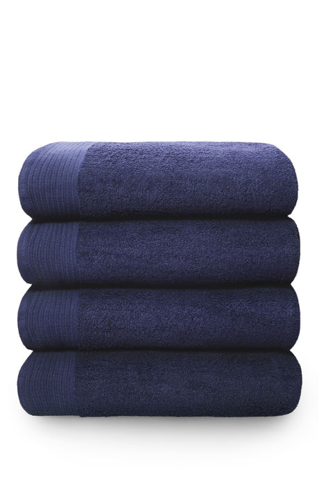 Close-up image of Happy Home 100% Cotton 600GSM Super Sheet Denim, a soft and absorbent towel with thick, durable pile