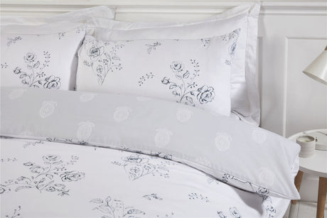 Eco-friendly Sadie duvet set with plastic-free packaging and convenient popper closure mechanism