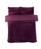 A tranquil bedroom scene with the plush rabbit faux-fur duvet set, evoking warmth and elegance
