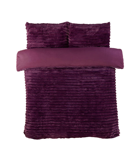 A tranquil bedroom scene with the plush rabbit faux-fur duvet set, evoking warmth and elegance