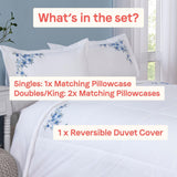 Floral Ribbon Duvet Set