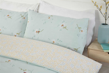 High-quality durable fabric duvet set with popper closure and charming floral pattern, created by British designers for stylish comfort