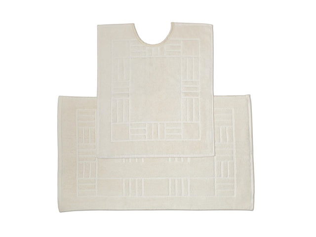Happy Home 100% Cotton 600GSM Pedestal Mat Biscuit made from soft, absorbent 100% combed 600gsm cotton 