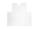 Soft and plush 100% cotton pedestal mat in crisp white