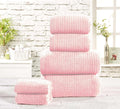 Luxurious and absorbent waffle towel in soft, cozy cotton fabric