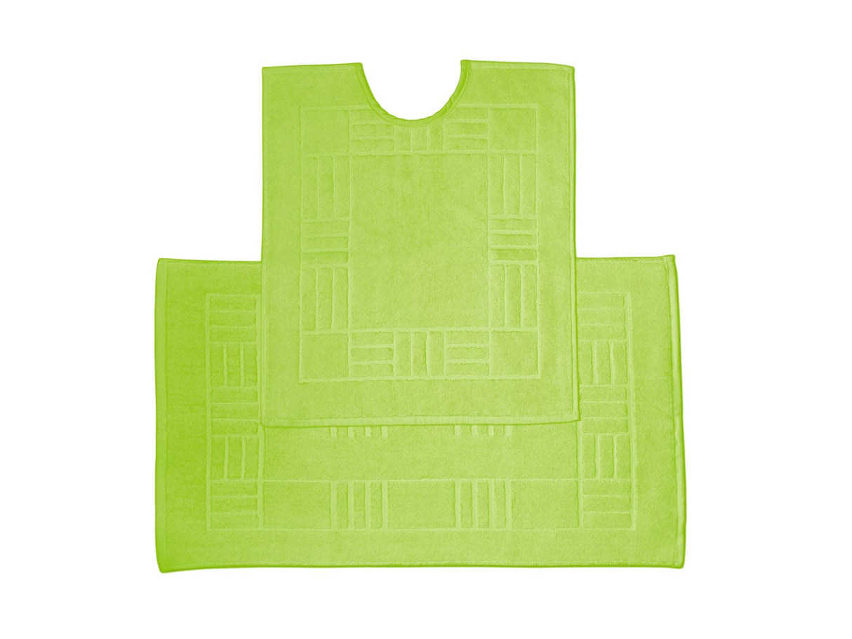 Happy Home 100% Cotton 600GSM Bath Mat Lime in soft, absorbent 600gsm cotton with durable, lofty pile