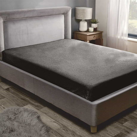 Ivory cream Teddy Fitted Sheet showcasing soft fleece material and comfortable design