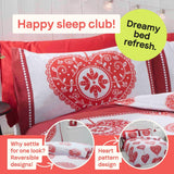 Scandi Heart Brushed Cotton Duvet Set