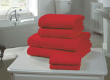 Red bath mat, 100% cotton, 600gsm, soft, absorbent and durable