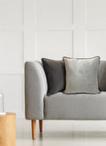 Piped Velvet Filled Cushion 43X43Cm