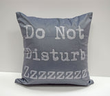 Multi-coloured 43x43cm cushion with Lazy Sunday slogan on reverse side