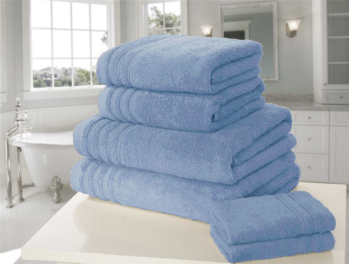 Soft fluffy 100% pure cotton bath sheet with matching woven border detail