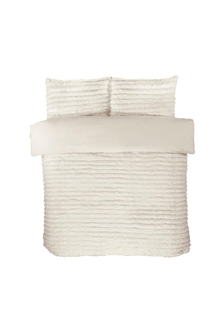 A cosy sleep environment with the rabbit faux-fur bedding set, perfect for adding warmth and elegance