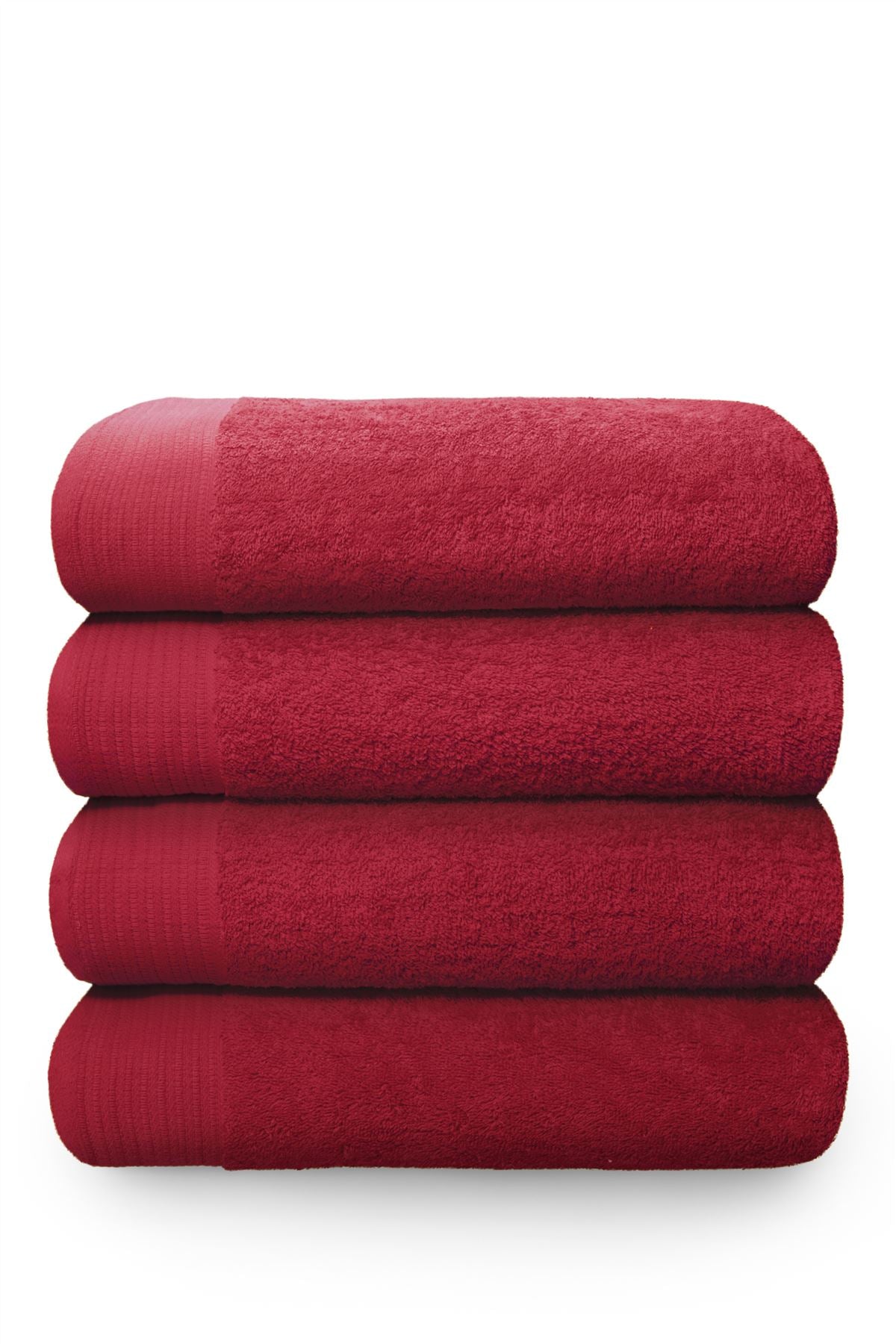 Luxurious red bath mat made from 600gsm cotton, soft and durable