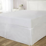 Full-length image of the cream Easy Fit Valance Sheet fitted neatly over a double-sized bed showcasing its elegant and cosy appearance