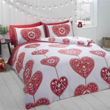Stunning hearts pattern with Scandinavian style feel, printed on 100% brushed cotton