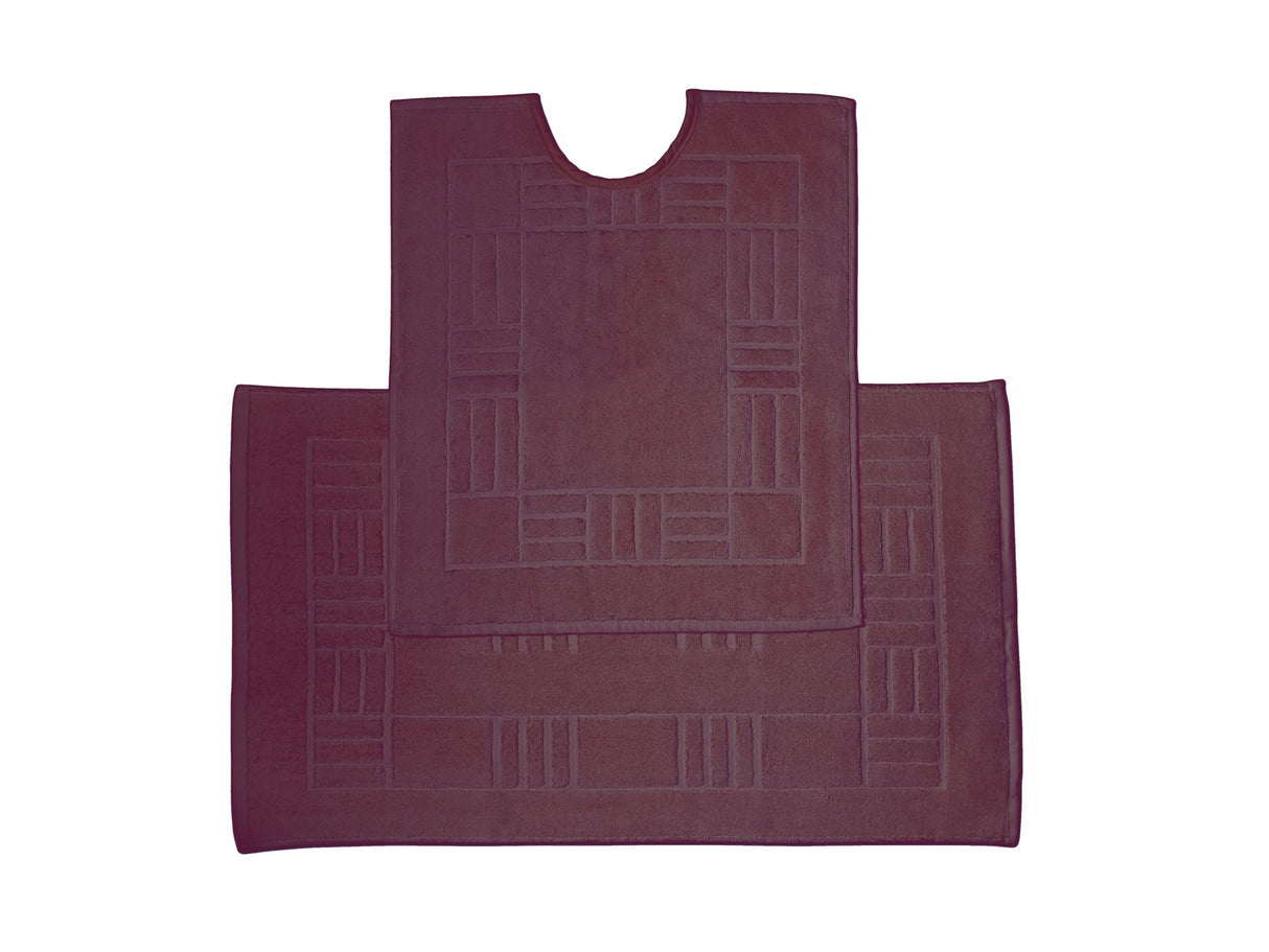 Happy Home 100% Cotton 600GSM Pedestal Mat Damson towel made from soft and absorbent combed cotton 