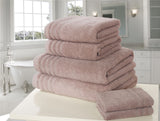 Soft fluffy 100% pure cotton bath towel with matching woven border detail