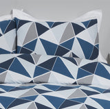  Easycare fabric duvet cover set in contemporary geometric design 