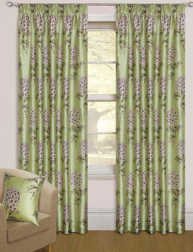 Helena Filled Cushion in elegant green velvet fabric with intricate embroidery